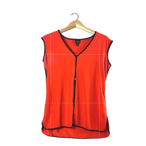 Women's Orange Worthington Sleeveless Blouse M